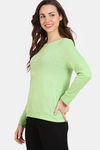 Zivame Lounge Pointelle Top - Jade Lime — thumbnail 3
